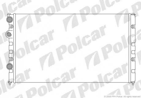Радіатори охолодження 628x377x34 A/P хутро. КПП=M AC=(+) VOLKSWAGEN SEAT (ZJ) 952408-8 Polcar 9524088 (фото 1)