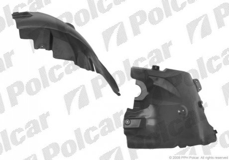 Підкрильник правий бік задній ABS+PCV MERCEDES VOLKSWAGEN (ZJ) Polcar 5065FP2 (фото 1)