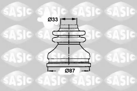 Комплект пильника, привідний вал SASIC 2873783