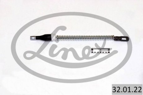 Трос ручника Opel Combo 01- (182mm) 32.01.22 LINEX 320122 (фото 1)