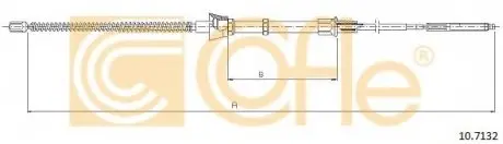 Трос, стояночная тормозная система COFLE 107132 (фото 1)
