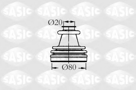 Комплект пылника, приводной вал CITROEN PEUGEOT AX ZX C15 106 205 306 309 Cote roue / Wh SASIC 2933773 (фото 1)