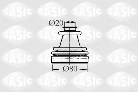 Комплект пылника, приводной вал CITROEN PEUGEOT AX ZX C15 106 205 306 309 Cote roue / Wh SASIC 2933773