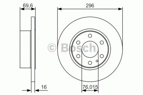 Гальмівний диск IVECO Daily \'\'R \'\'06-14 BOSCH 0986479A51