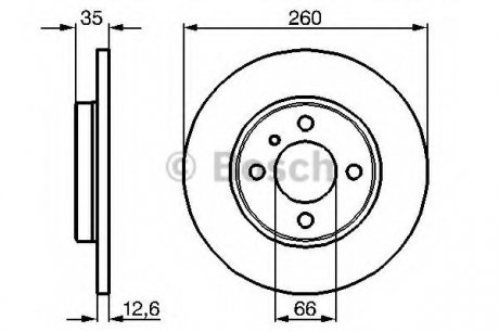 Тормозной диск BMW E30 F BOSCH 0986478029 (фото 1)