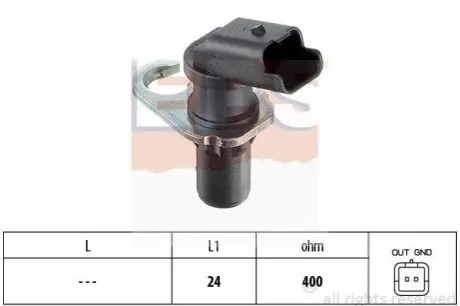 Датчик положения коленвала Citroen C8,JumpyPeugeot 806,Expert 2.0-2.2HDI 08.99- Fiat Scudo 2.0-2.2JTD 10.99- EPS 1953258