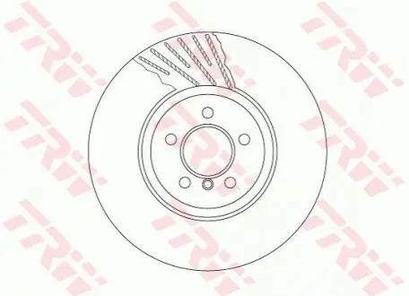 Диск тормозной BMW 5 (F07,F10)/ 7(F01,F02) "FR "D=374mm "08>> TRW DF6614S