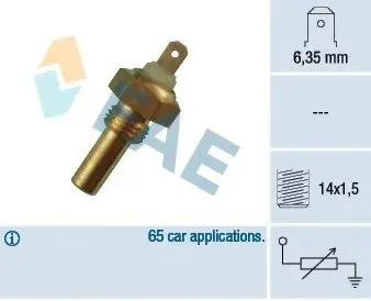 Датчик, температура охлаждающей жидкости FAE 31290