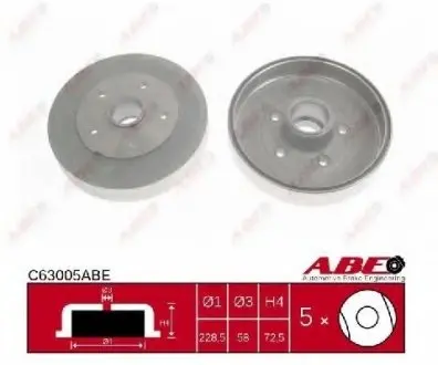 Тормозной барабан ABE C63005ABE