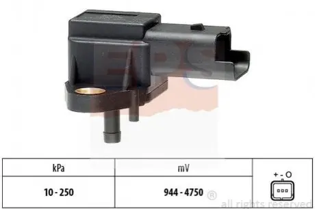 Датчик давления воздуха Citroen C5, C8, Evasion, Jumpy, Xantia Fiat Scudo, Ulysse Lancia Phedra, Zeta Peugeot 406, 607, 806, 807, Expert Suzuki Grand Vitara 2.0D/2.2D 06.98- EPS 1993030