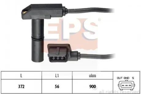 Датчик колінвала BMW 5 (E34) 88- EPS 1953048