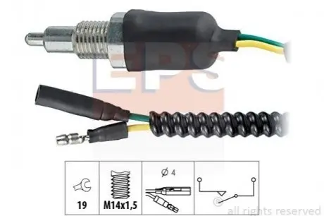 Датчик зад. ходу Toyota Auris, Avensis, Camry, Carina, Corolla, Hilux, Land Cruiser, RAV 4, Yaris EPS 1860111