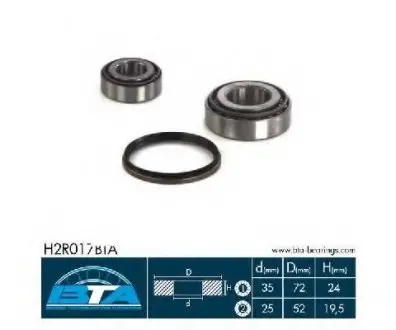 Подшипник ступицы зад. Renault Master 81- BTA H2R017BTA