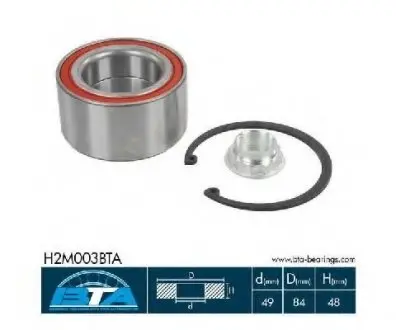Комплект подшипника ступицы колеса BTA H2M003BTA