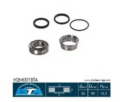 Подшипник ступицы зад. DB 200/207-210/230/240/250/280/ BTA H2M001BTA