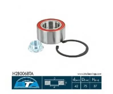 Комплект подшипника ступицы колеса BTA H2B006BTA