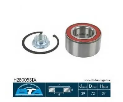 Комплект подшипника ступицы колеса BTA H2B005BTA