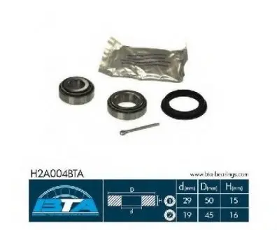 Підшипник колеса,комплект BTA H2A004BTA