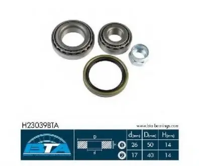 Комплект подшипника ступицы колеса BTA H23039BTA