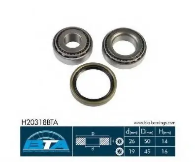 Комплект подшипника ступицы колеса BTA H20318BTA
