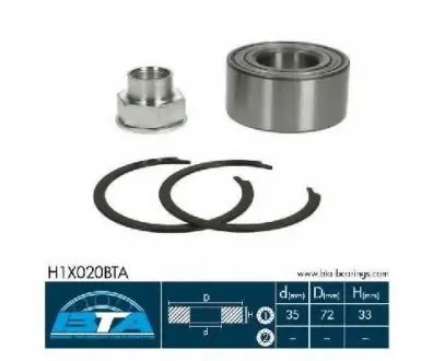 Комплект подшипника ступицы колеса BTA H1X020BTA