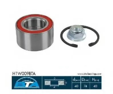 Комплект подшипника ступицы колеса BTA H1W009BTA
