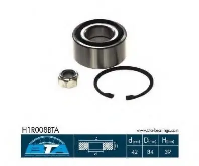 Подшипник ступицы перед. Renault Trafic 96-01 BTA H1R008BTA