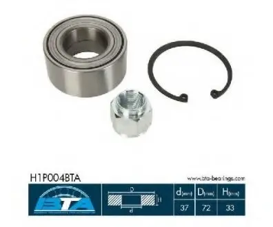 Комплект подшипника ступицы колеса BTA H1P004BTA
