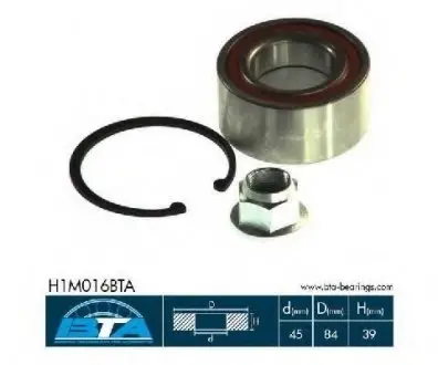 Комплект подшипника ступицы колеса BTA H1M016BTA