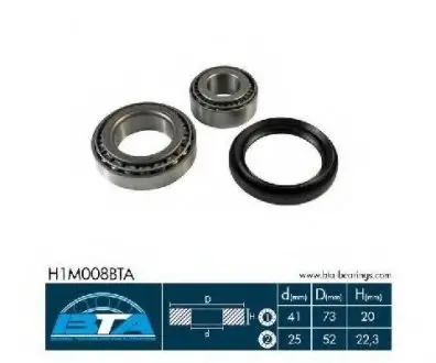 Підшипник колеса,комплект BTA H1M008BTA