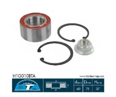 Подшипник ступицы перед. Ford Mondeo 1.8 16V-2.5 V6 24V(ST220) 00-02 BTA H1G010BTA