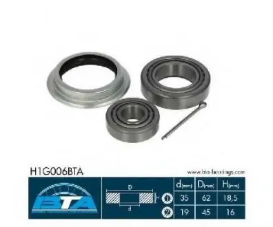 Комплект подшипника ступицы колеса BTA H1G006BTA (фото 1)