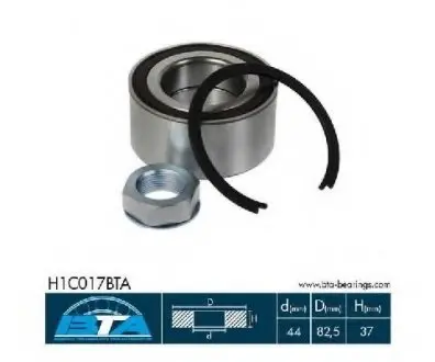 Підшипник колеса,комплект BTA H1C017BTA