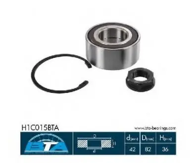 Підшипник колеса,комплект BTA H1C015BTA