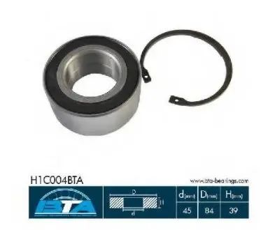 Комплект подшипника ступицы колеса BTA H1C004BTA