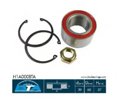 Підшипник колеса,комплект BTA H1A000BTA