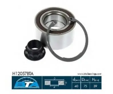 Комплект подшипника ступицы колеса BTA H12057BTA
