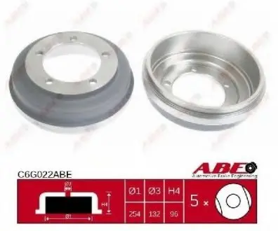 Тормозной барабан ABE C6G022ABE