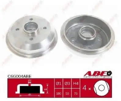 Тормозной барабан ABE C6G004ABE