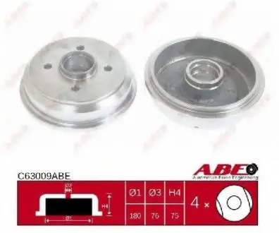 Тормозной барабан ABE C63009ABE