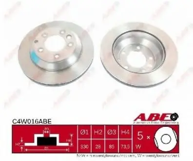 Тормозной диск ABE C4W016ABE