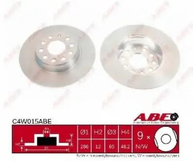 Гальмівний диск ABE C4W015ABE
