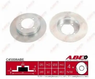 Тормозной диск ABE C45008ABE