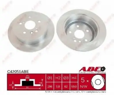 Гальмівний диск ABE C42051ABE