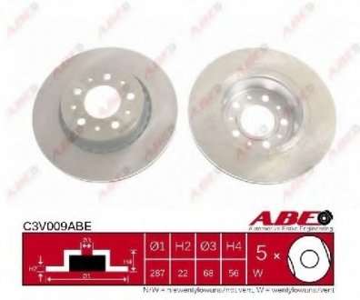 Тормозной диск ABE C3V009ABE (фото 1)