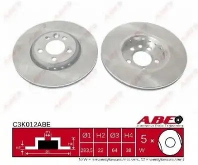 Тормозной диск ABE C3K012ABE