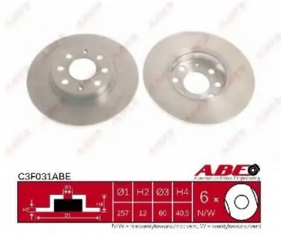 Тормозной диск ABE C3F031ABE