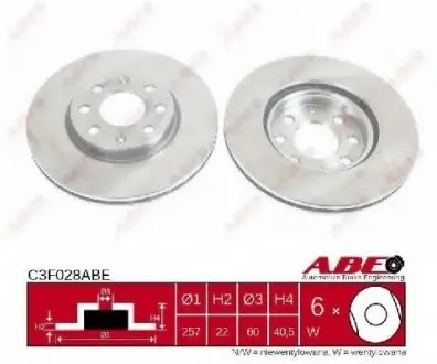 Тормозной диск ABE C3F028ABE