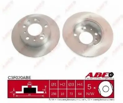 Тормозной диск ABE C3F020ABE
