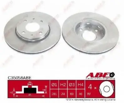 Тормозной диск ABE C35058ABE